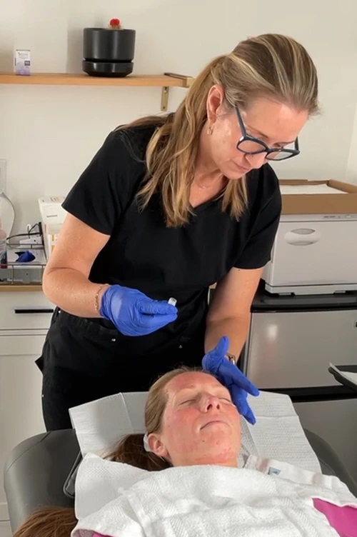 Aesthetics Wilsonville OR Shelley Chaffins with Patient